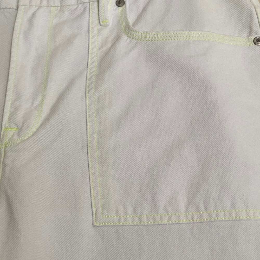 Good American Good '90s Carpenter in White High Waist Wide Leg Jeans, Size 14/32 - Picture 8 of 12